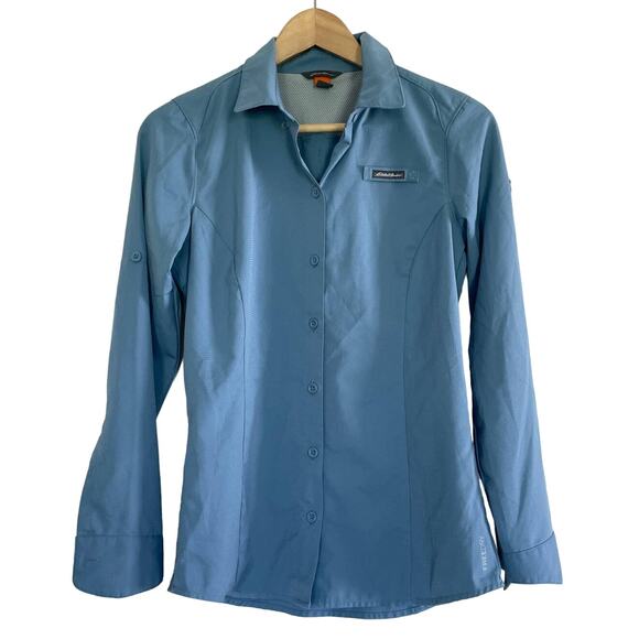 Eddie Bauer Tops - EDDIE BAUER light blue lightweight vented camping outdoor athletic shirt